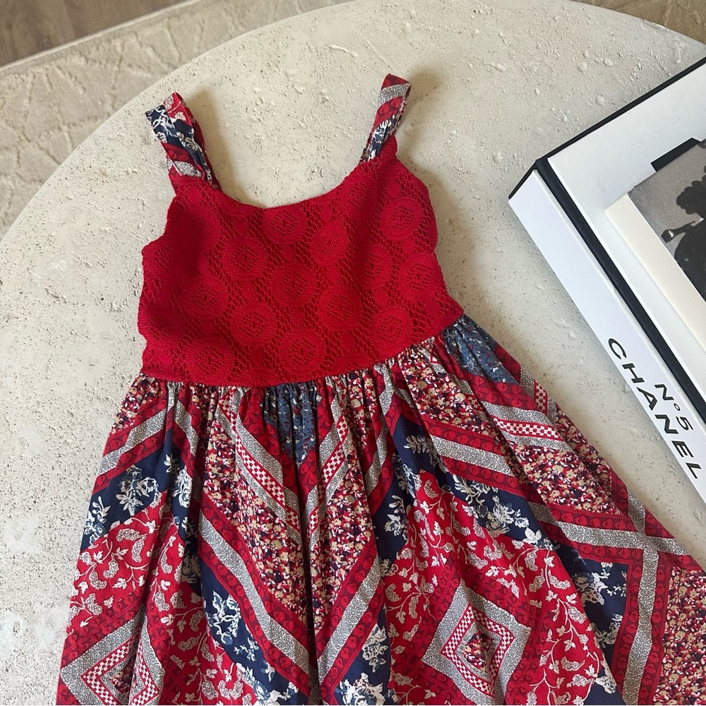 Blueberi Blvd Bandana Hankerchief Hem Sundress Festive 4th of July 4T - Picture 2 of 9